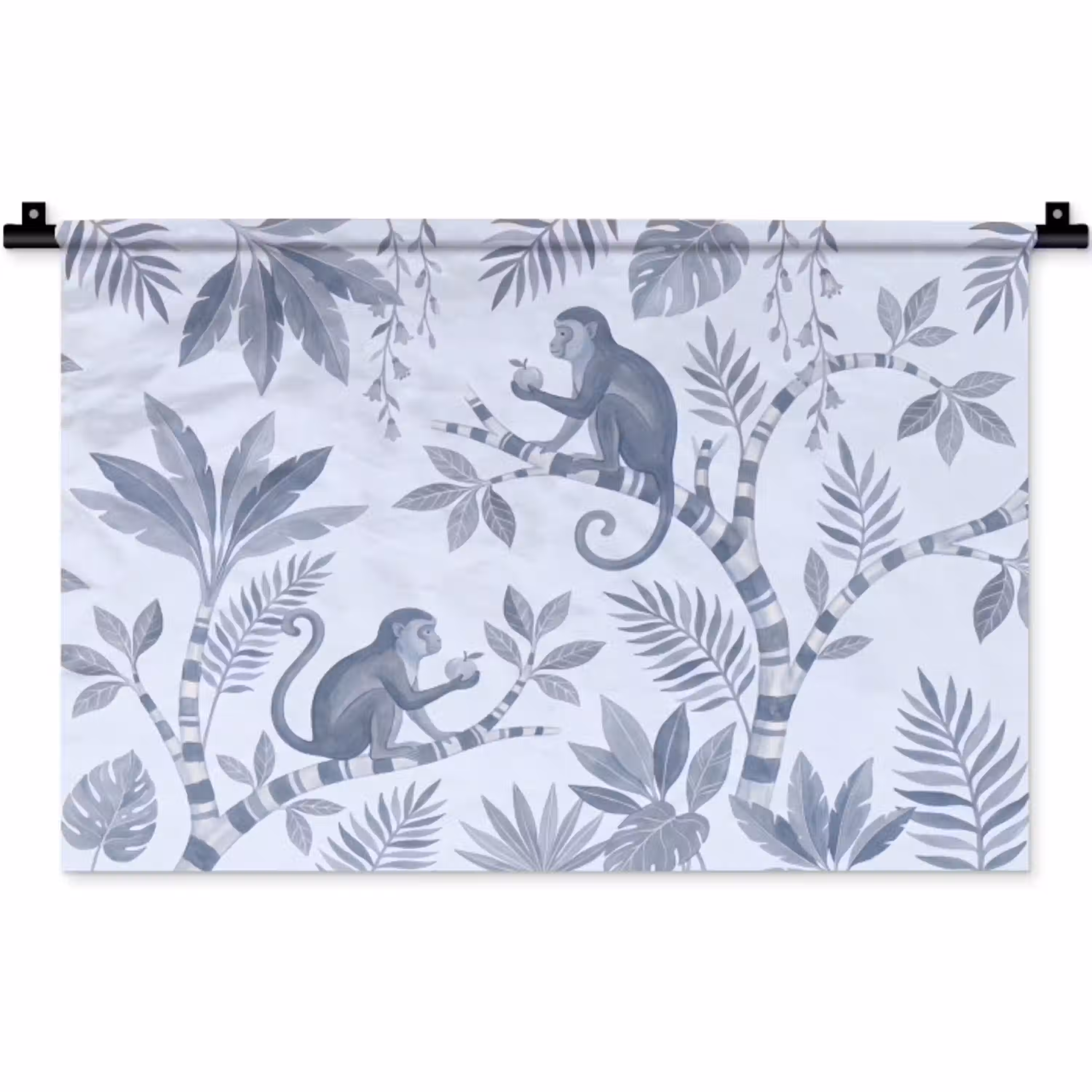 Aap - Boom - Bladeren - Jungle - Illustratie Wandkleed katoen klein -zz3d