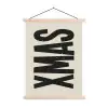Kerst - Christmas - Japandi - Beige textielposter latten blank klein -3d
