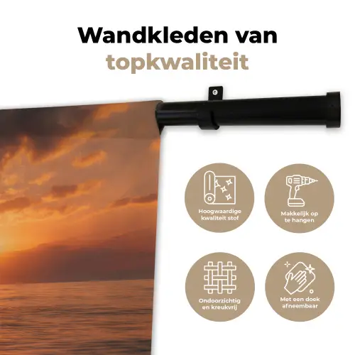 Dolfijnen - Zee - Realistisch Wandkleed katoen klein -sfeer2