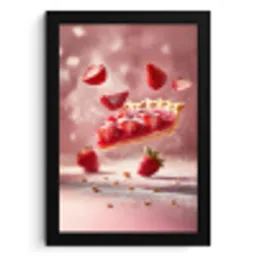 Aardbei - Taart- Eten - Roze KitchenYeah - Keuken - Fotolijst klein -3d