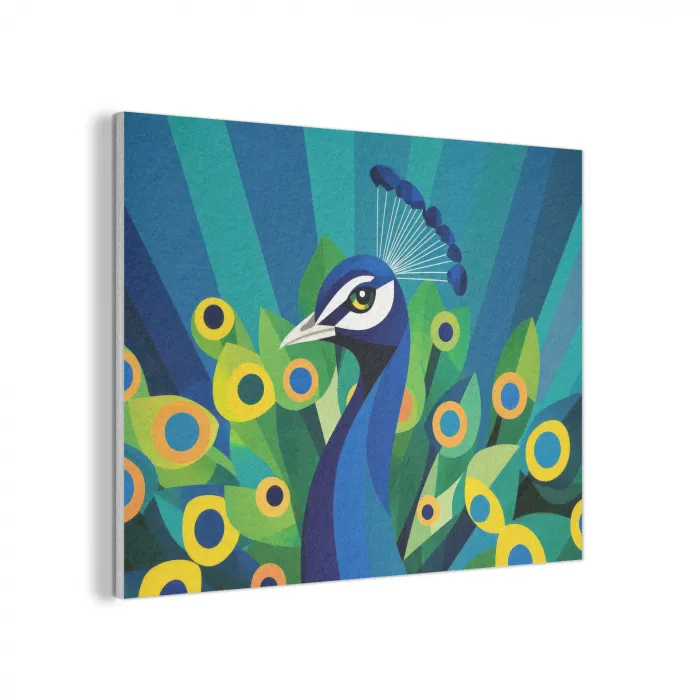 Pauw - Cirkels - Blauw PET vilt klein -3d