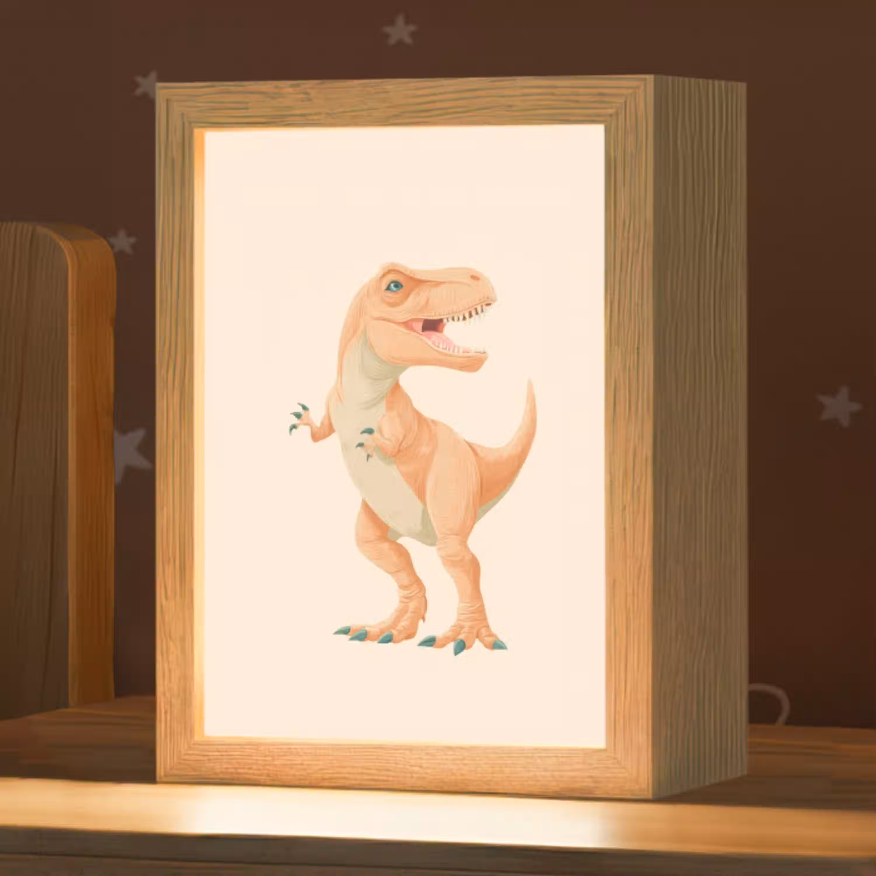 Dino - T-Rex - Oranje Light Box met kabel klein -zzz_3d_website