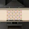 Bloemen - Hartjes - Patroon keuken achterwand spatscherm klein 900 -sfeer1