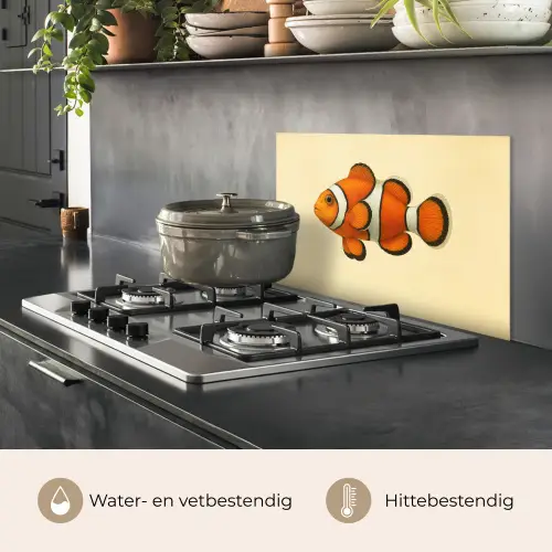 Vis - Oranje - Strepen keuken achterwand spatscherm klein -usp_NL