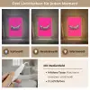 Banaan - Zebraprint - Roze Light Box met kabel (Tafellamp) klein -USP_lichtkleurDE