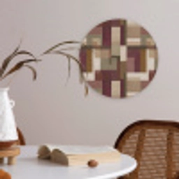 Modern - Geometrie - Kleurrijk Akoestische PET Vilt - Rond klein 838 -sfeer3