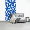 Vormen - Abstract - Blauw - Golven fotobehang vinyl groot -slaapkamer