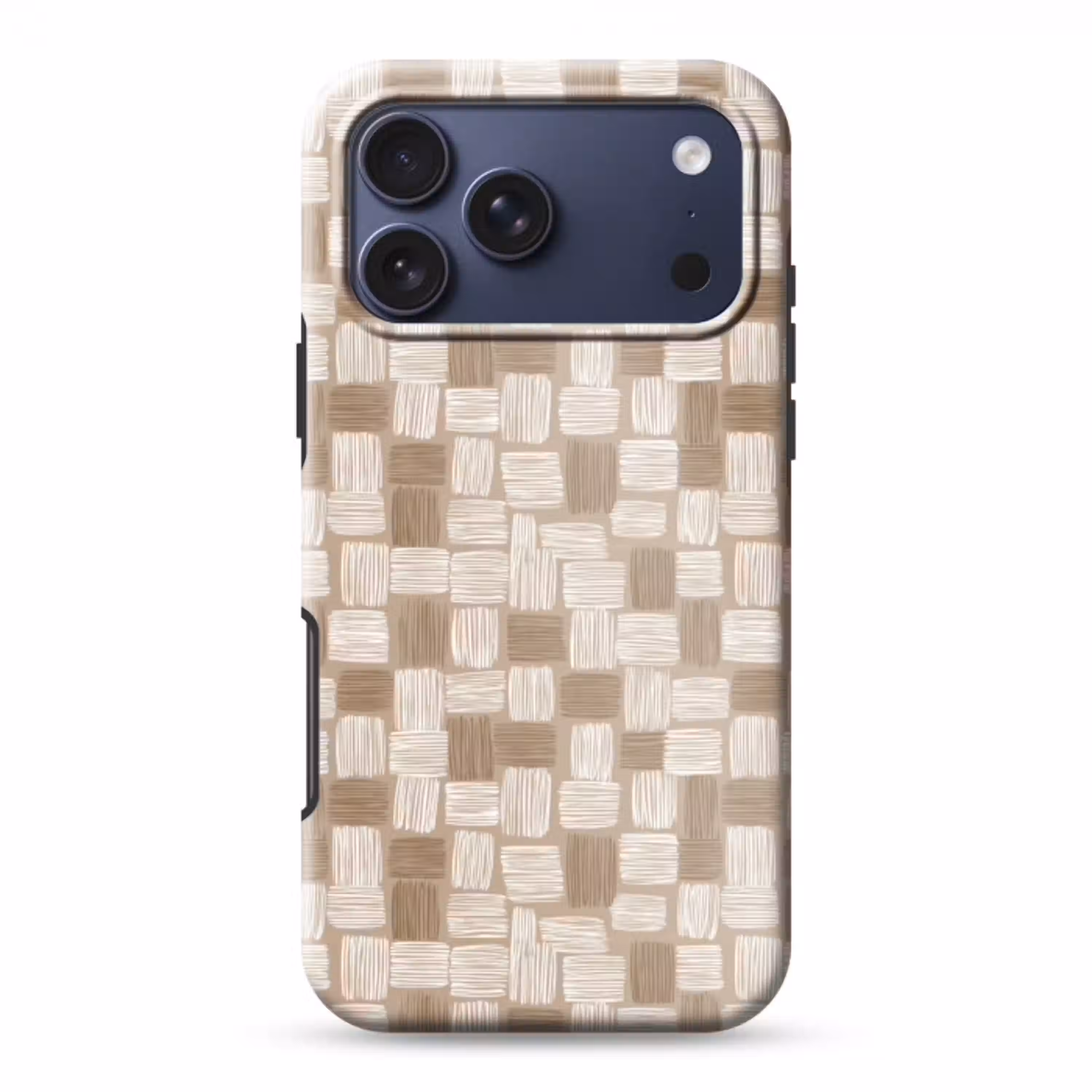 Blok - Patroon - Bruin Toughcase MagSafe Apple iPhone 17 Pro Max klein 1019 -3d