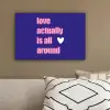 Tekst - Valentijn - Love - Blauw canvas 2cm klein -sfeer3