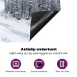 Rivier - Bevroren - Landschap - Winter Inductie beschermer vinyl 3mm klein -zzzzzzz-cc-onderkant