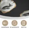 Oesters - Zwart - Vissen - Goud Akoestische PET Vilt - Rond klein -closeup_NL