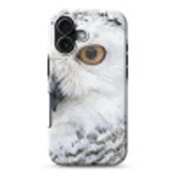 Sneeuwuil - Oog - Wildlife - Wit Toughcase MagSafe Apple iPhone 17 klein -3d
