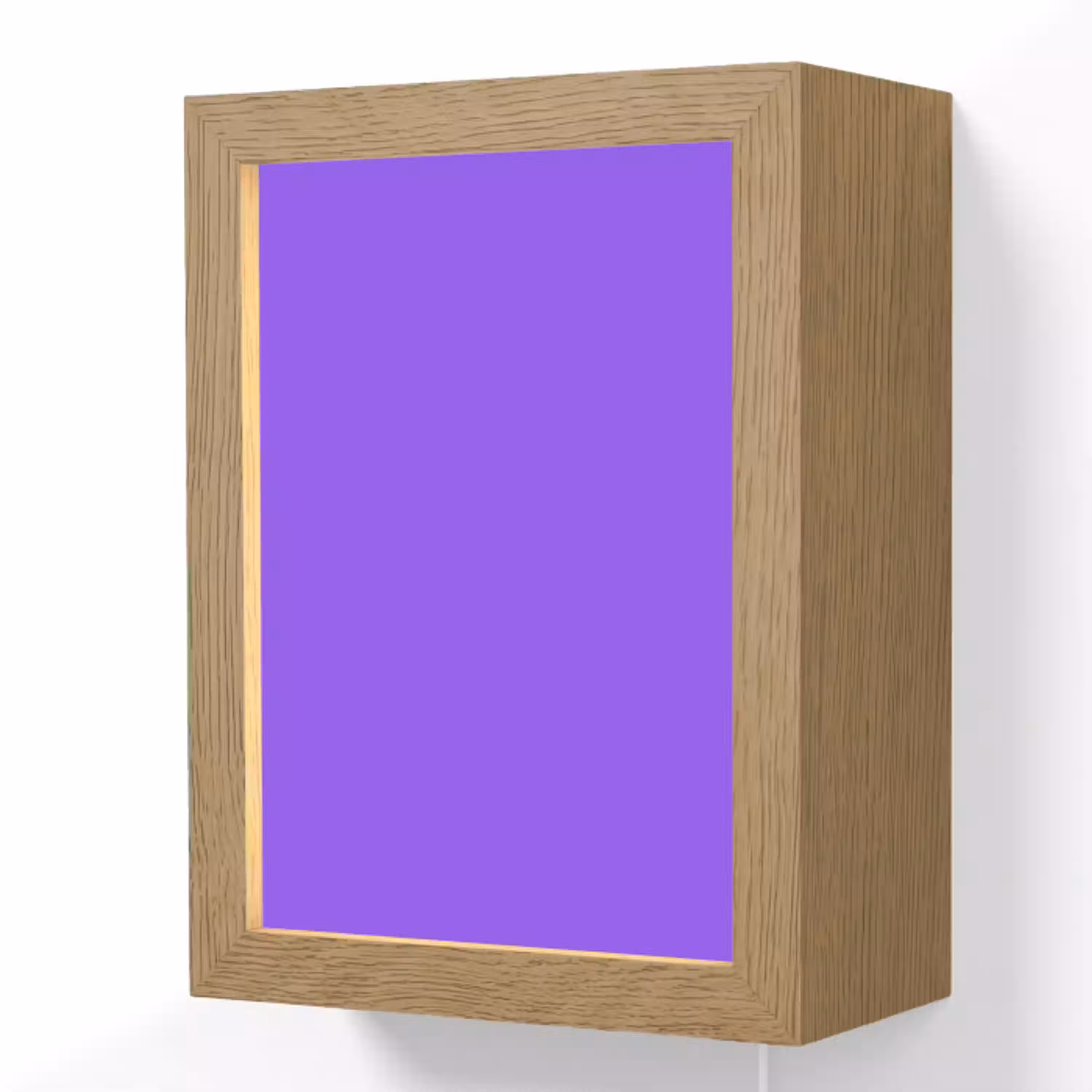 Vivid - Violet - Paars Light Box met kabel (Wandlamp) klein 929 -3d