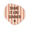 Zomer - Quote - Strepen Wandcirkel Organisch Aluminium middel -3d