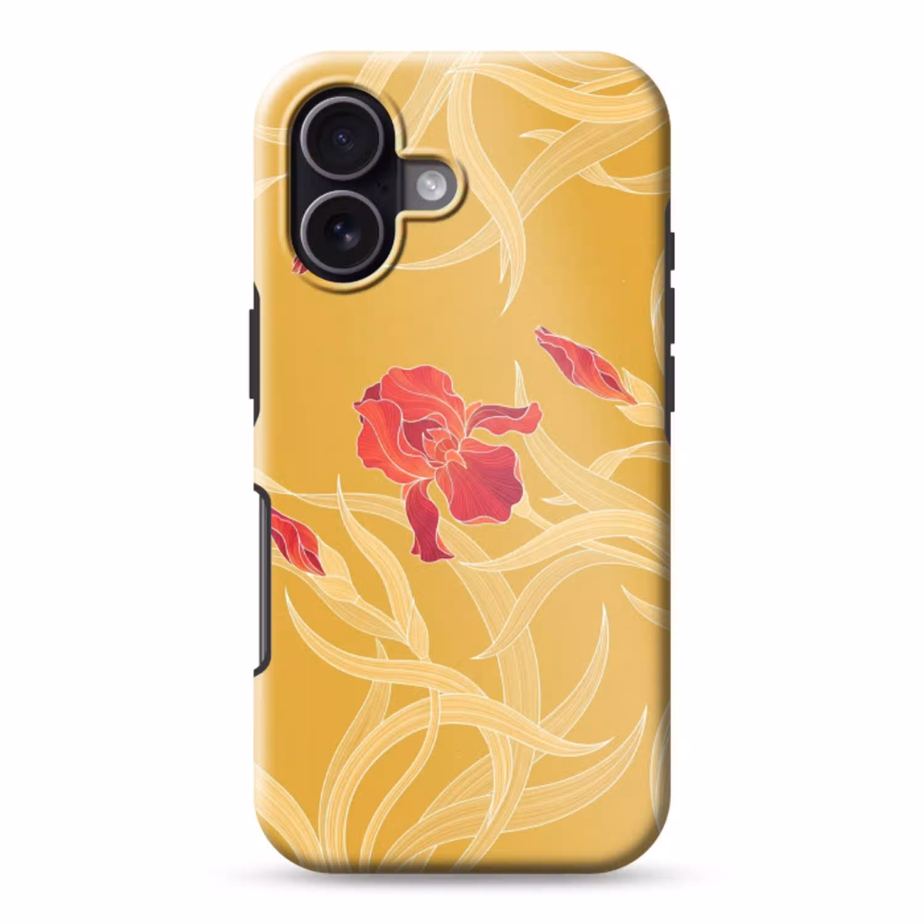 Bloemen - Illustratie - Rood Toughcase MagSafe Apple iPhone 17 klein -3d