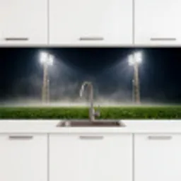 Stadion - Lichtmast - Sport - Nacht keuken achterwand 2 middel -3d