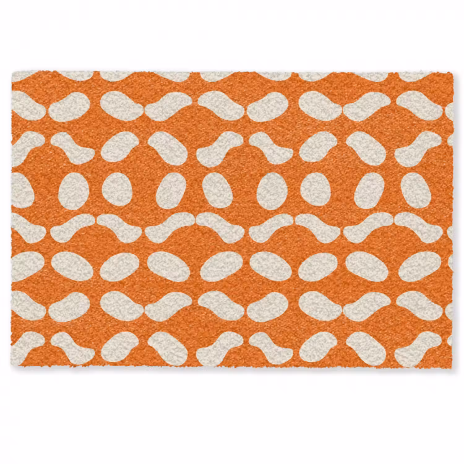 Fußmatte - Orange - Bio-Formen - Weiß