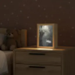 Zwanen - Rivier - Bos Light Box met kabel (Kinderlampje) klein -sfeer1_kind