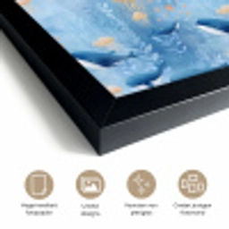 Walvissen - Oceaan - Blauw fotolijst zwart zonder passe partout klein 224 -sfeer2