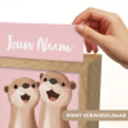 Otters - Glimlach - Bruin Light Box met kabel (Kinderlampje) klein -USP_websiteprintNL
