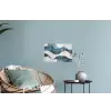 Lijnen - Golven - Abstract - Blauw Muursticker klein -plant