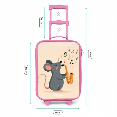 Muis - Saxofoon - Muziek Kinderkoffer - Roze klein -productfoto_formaten