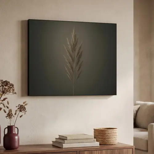 Tak - Pluimgras - Donkerbruin Textielframe zwart klein -sfeer3