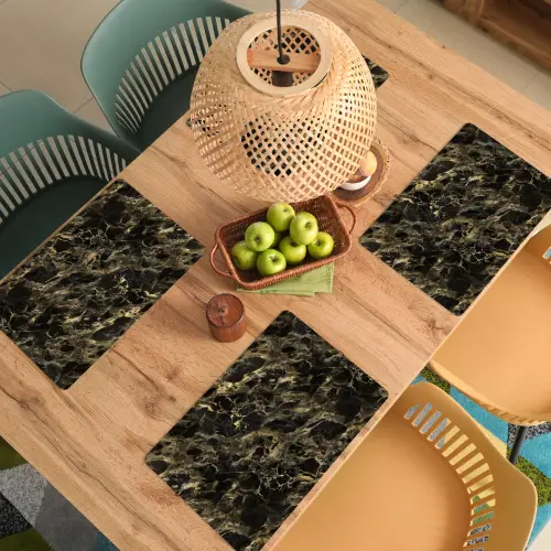 Kristal - Goud - Zwart - Marmer Placemat vinyl groot 368 -zzsfeer5_Kitchenyeah-website