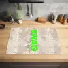 Slangenprint - SWAG - Neon - Groen Inductie beschermer vinyl 3mm klein -sfeer5