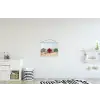 Strand - Huisjes - Kleurrijk - Duinen textielposter latten blank klein -kinderkamer