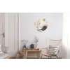 Japandi - Landschap - Beige Wandcirkel aluminium klein -woonkamer