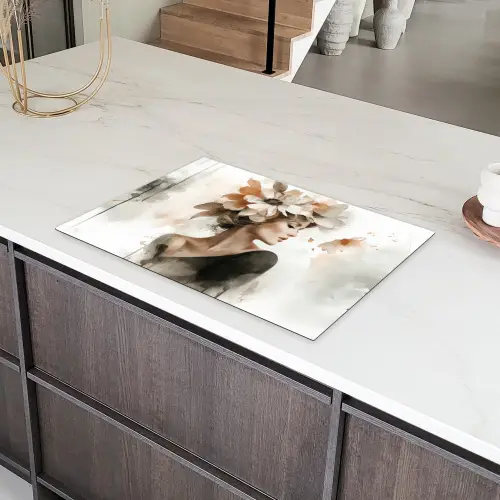 Bloesem - Portret - Gezicht Inductie beschermer vinyl 3mm klein -sfeer8
