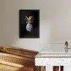 Ananas - Bloemen patroon - Goud - Delftsblauw KitchenYeah - Keuken - Fotolijst klein -sfeer3