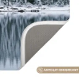 Bos - Reflectie - Meer - Winter - Serene Badmat klein -USP_AntislipNL