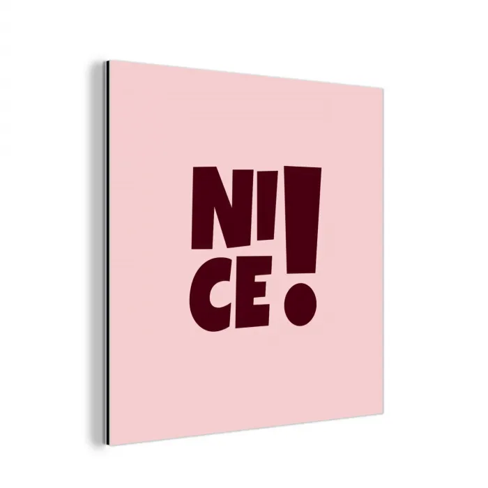 Nice - Uitroepteken - Roze aluminium wit klein -3d