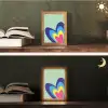 Hartjes - Kleurrijk - Valentijn Light Box met kabel (Tafellamp) klein -sfeer3