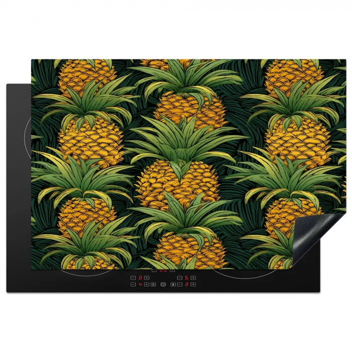 Illustratie - Patroon - Ananas Inductie beschermer vinyl 3mm klein 276 -3d