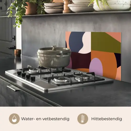 Vormen - Abstract - Kleuren - Vierkant keuken achterwand spatscherm klein -usp_NL