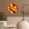 Vrucht - Waterdruppels - Oranje Wandcirkel behangsticker klein 186 -sfeer1
