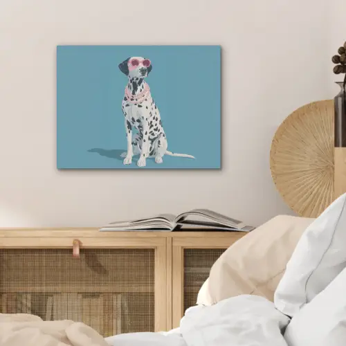 Dalmatiër - Zonnebril - Blauw PET vilt klein -sfeer3