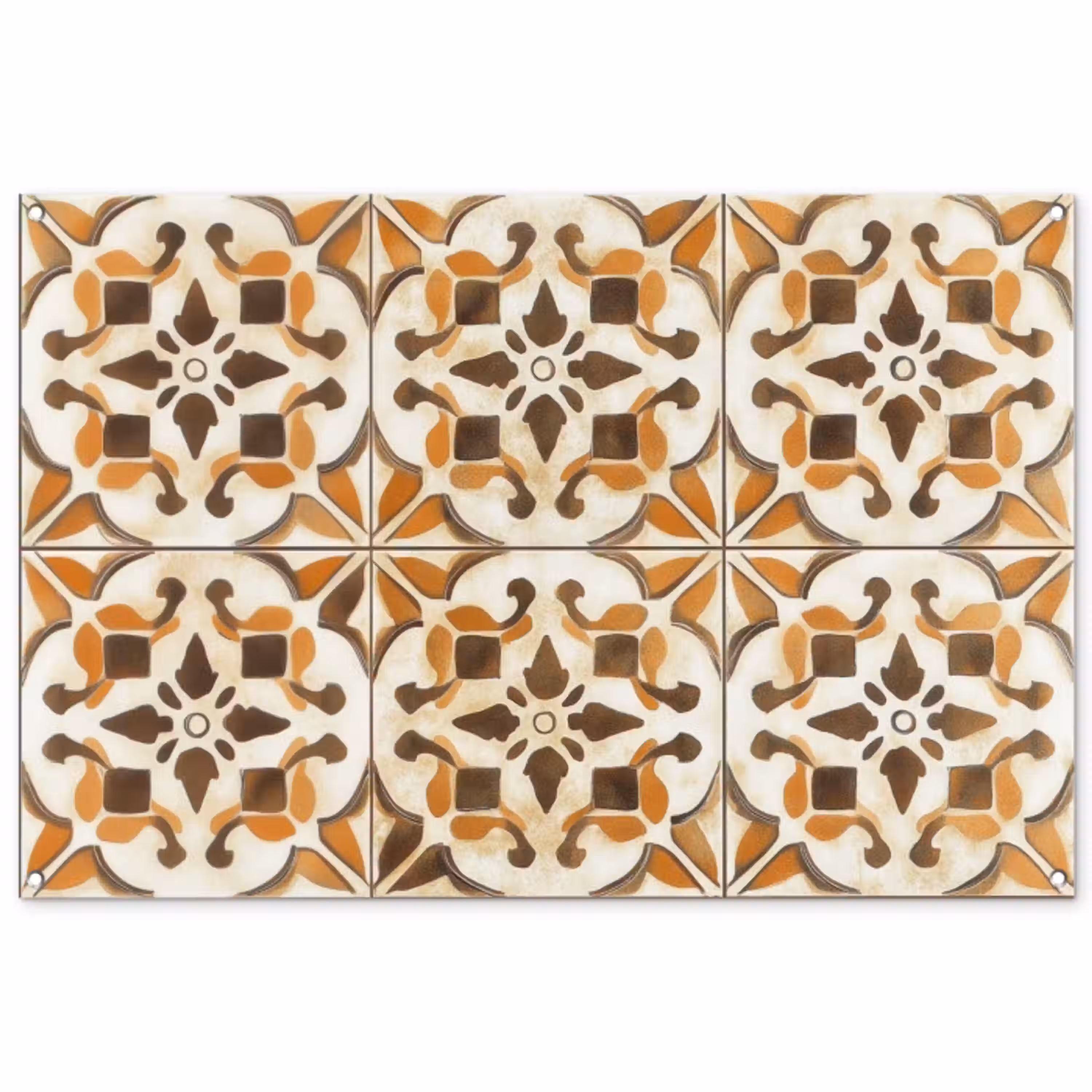 Vintage - Spaans - Decoratie - Keramiek tuinposter los doek groot -3d