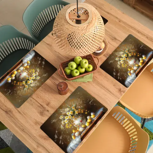 Paaseieren - Stilleven - Vaas Placemat vinyl groot -zzsfeer5_Kitchenyeah-website