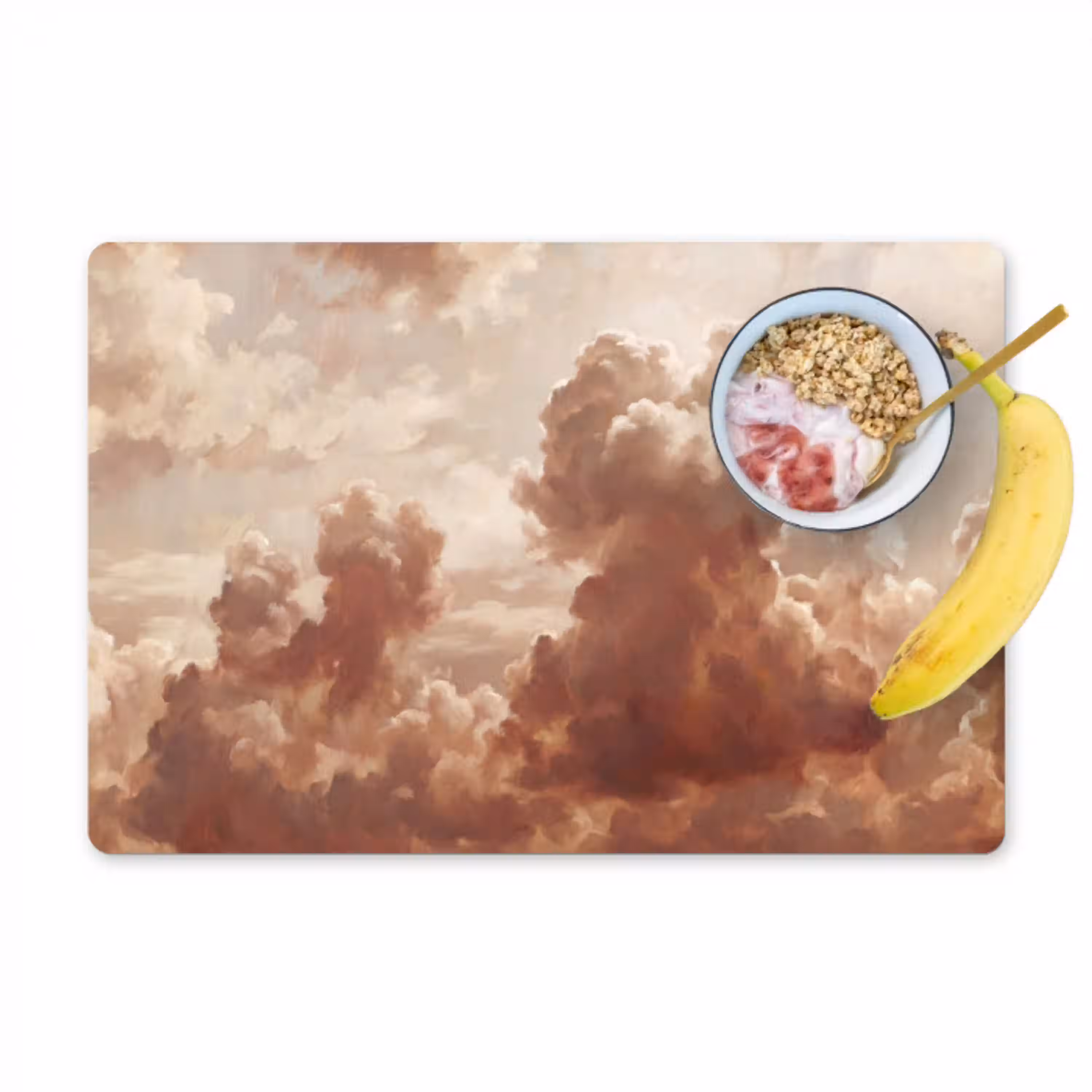 Wolken - Lucht - Natuur - Modern - Bruin Placemat vinyl groot -zzzproduct_Kitchenyeah-website