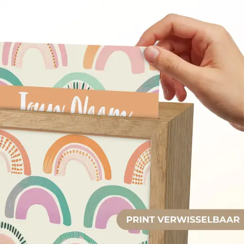 Regenboog - Pastel - Patroon Light Box met kabel (Kinderlampje) klein -USP_websiteprintNL