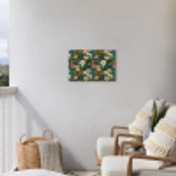 Wilde bloemen - Botanisch - Patroon - Roze - Romantisch Tuinposter op houten frame 2 cm dik klein 845 -sfeer1