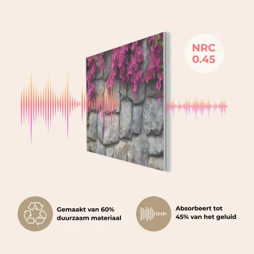 Bougainvillea - Stenen Muur - Roze PET vilt middel -USP_NL