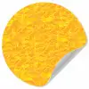 Verf - Texturen - Kwasten - geel Wandcirkel behangsticker klein 186 -3d