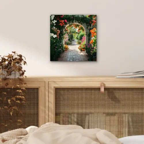 Doorkijk - Bloemen - Natuur - Bloementuin aluminium wit klein -sfeer3