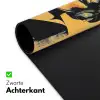 Retro - Vrouw - Koptelefoon - Oranje Muismat XXL klein -sfeer2