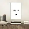 Quotes - Geniet - Spreuken aluminium wit klein -sfeer1
